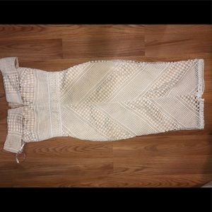 Amazing textured off the shoulder dress